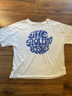 American Eagle AE Band Rock Tee Women’s The Rolling Stones Crop Shirt Medium
